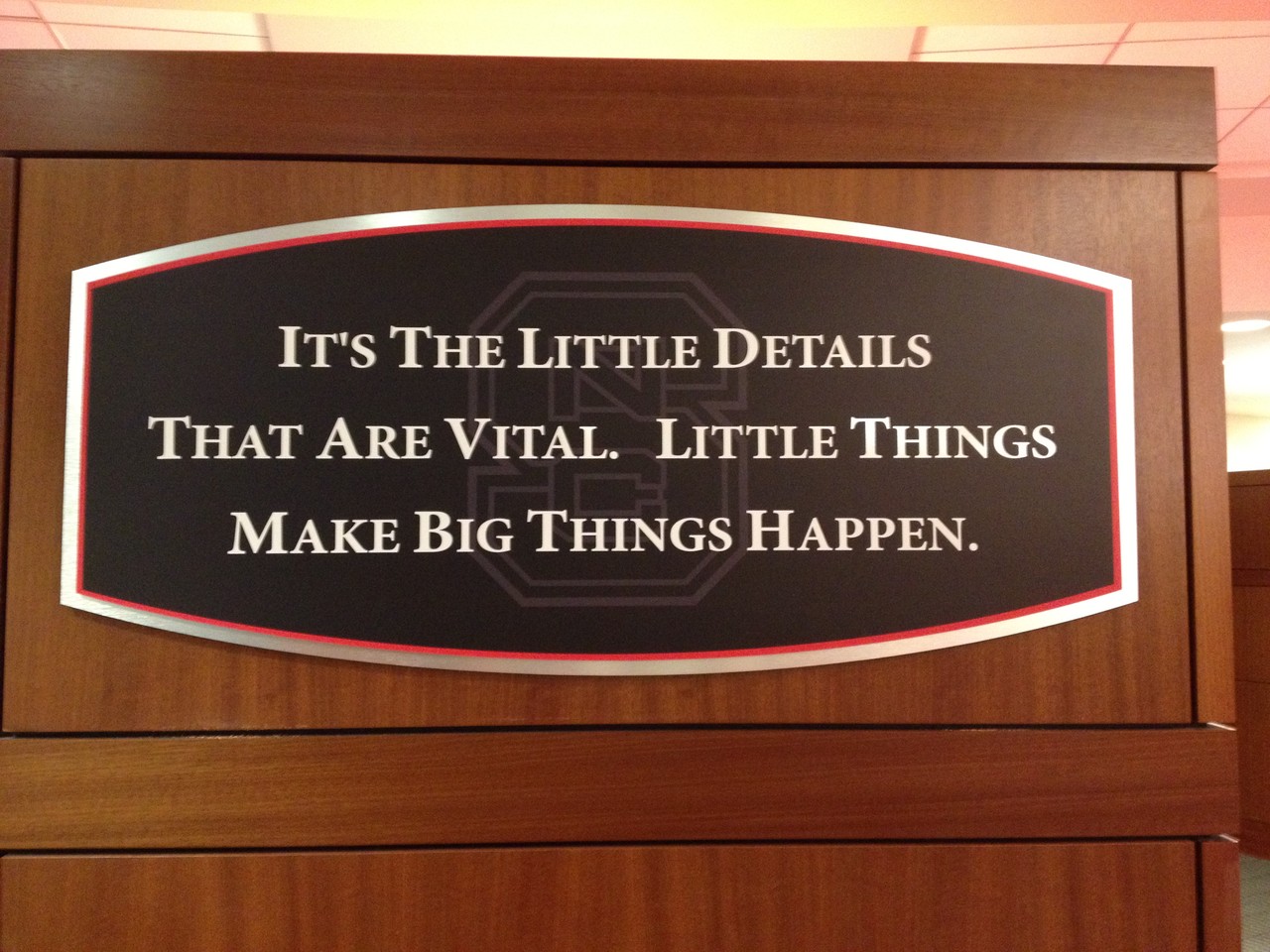 ncsu football locker room inspirational signs - Seven Barks Graphics